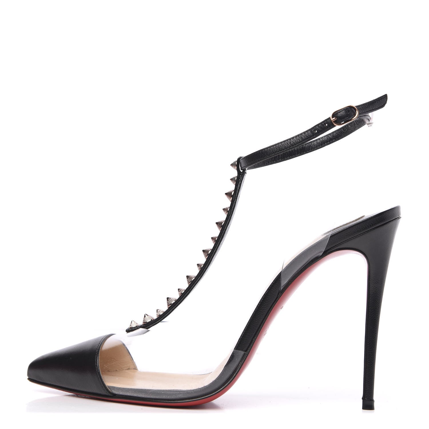 Christian Louboutin Kid PVC Nosy Spikes 100 Pumps 37 Black 1 of 9