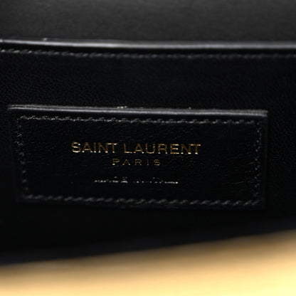 Saint Laurent Metallic Snakeskin Medium Classic Monogram Kate Tassel Satchel Oro 6 of 10