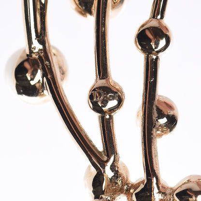 Christian Dior Pearl Crystal Clip On Earring Gold 3 of 5