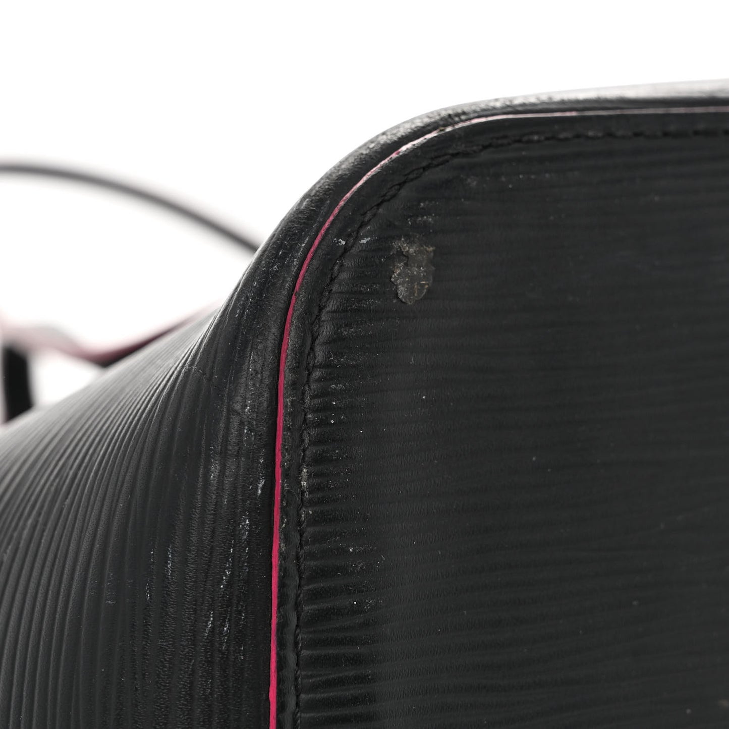 Epi Neverfull MM Black Hot Pink