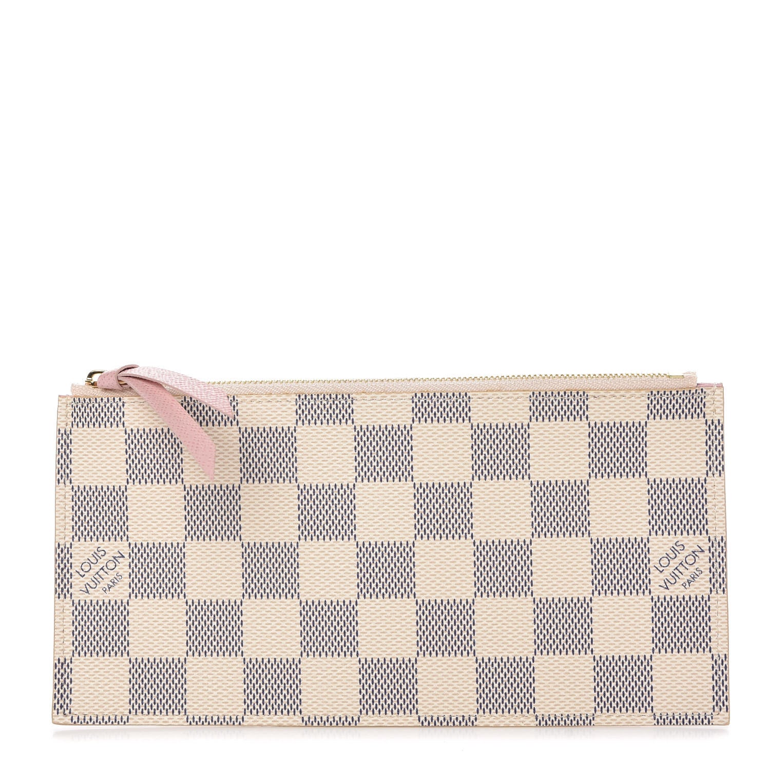 Louis Vuitton Damier Azur Felicie Chain Wallet Zippered Insert Rose Ballerine 1 of 6