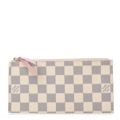Louis Vuitton Damier Azur Felicie Chain Wallet Zippered Insert Rose Ballerine 1 of 6