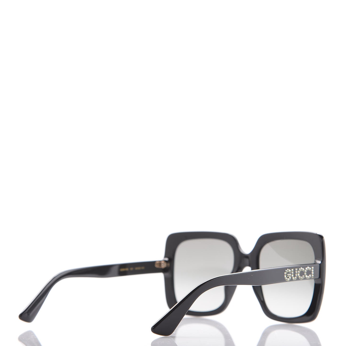 Crystal Square Frame GG Sunglasses GG0418S Black