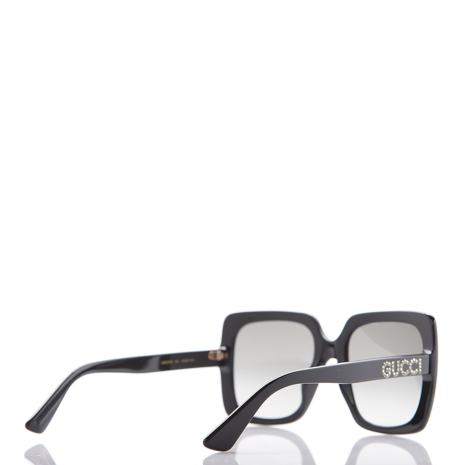 Gucci Crystal Square Frame GG Sunglasses GG0418S Black 4 of 7