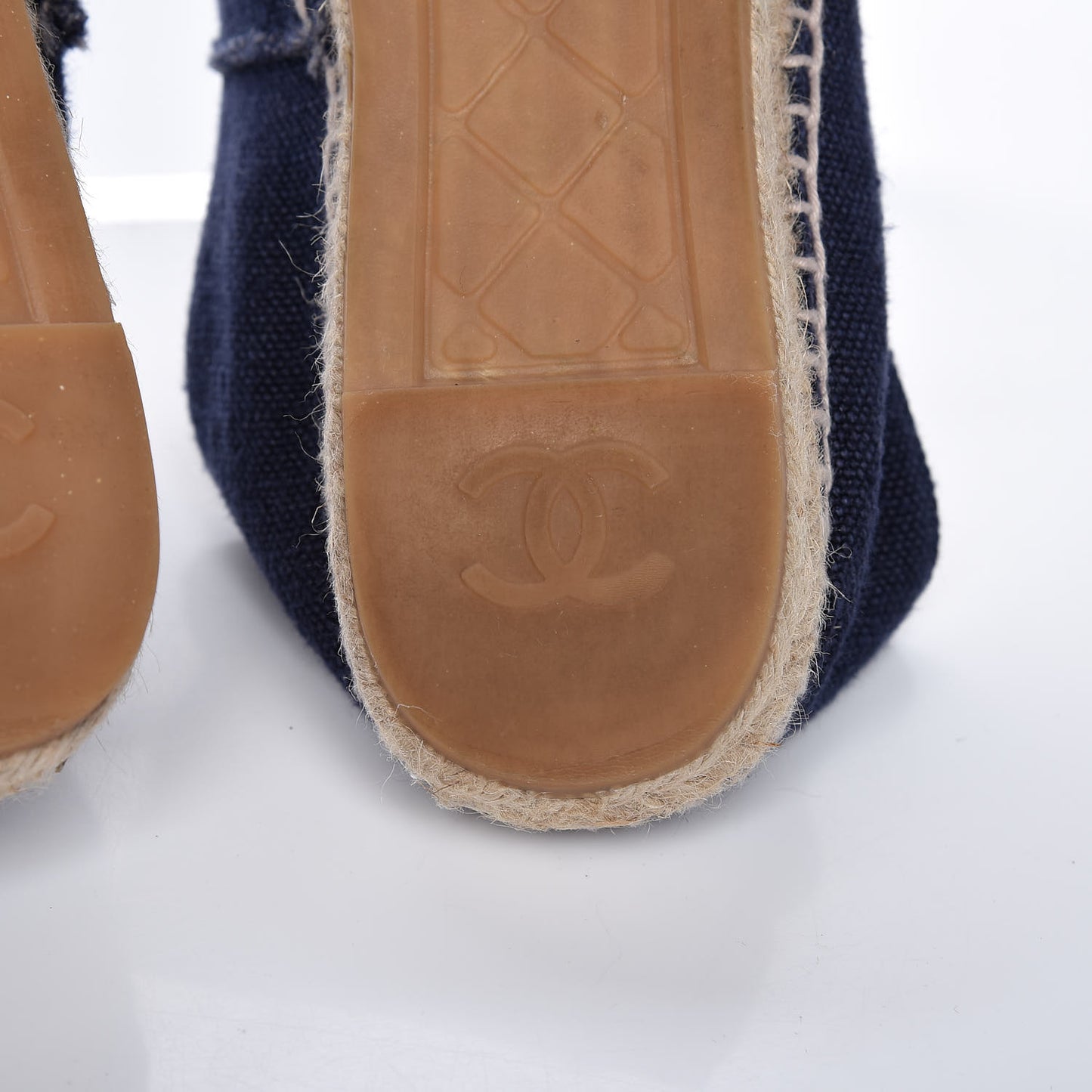 Denim Toile CC Espadrilles 41 Navy Black