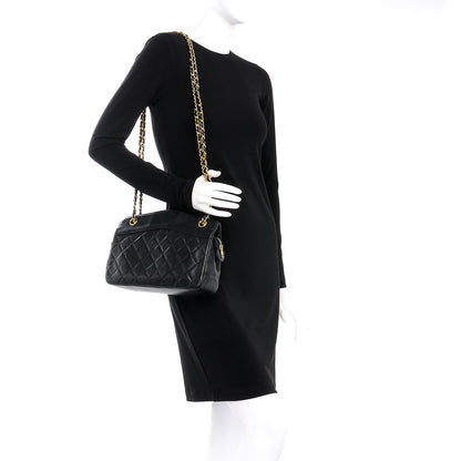 Chanel Lambskin Quilted Shoulder Bag Black 2 of 8
