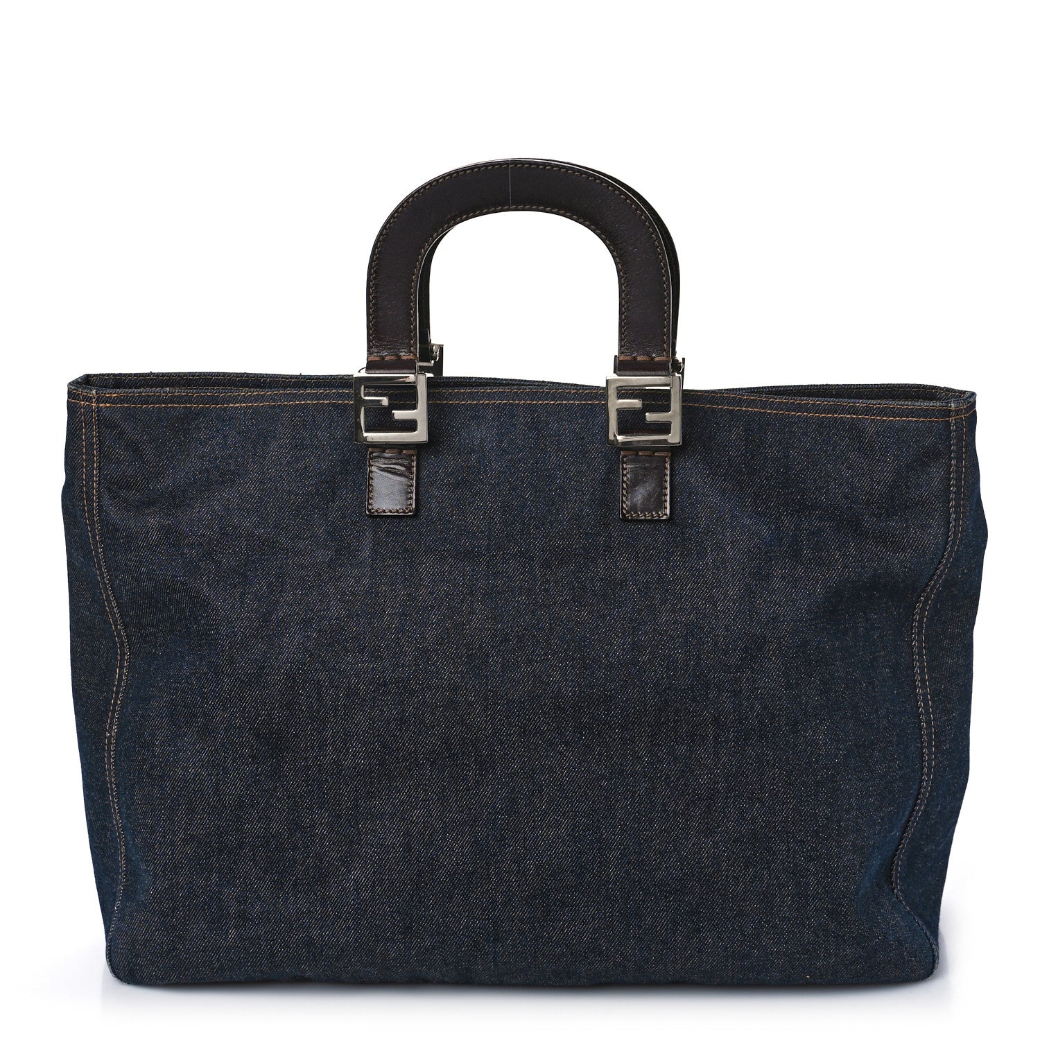 Fendi Denim Holdall Tote Blue 1 of 10