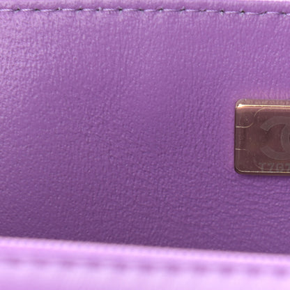 Chanel Lambskin Quilted Mini Rectangular Flap Purple 7 of 9