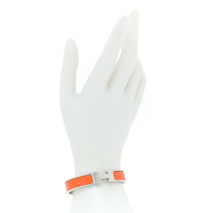 Hermes Enamel Narrow Clic Clac H Bracelet PM Orange 2 of 6
