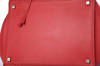 Celine Supple Calfskin Medium Phantom Luggage Vermillion 17 of 21