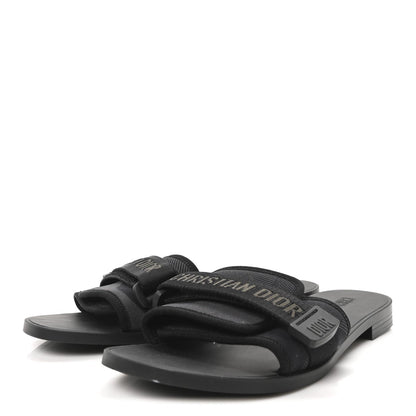 Christian Dior Technical Stretch Fabric Camouflage Dio(r)evolution Slide Sandals 39 Black Military 3 of 9