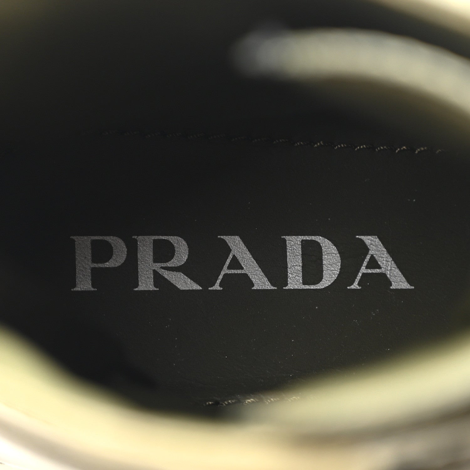 Prada Spazzolato Rois Re-Nylon Metal Triangle Logo Monolith Pouch Pocket 55mm Boots 41 Militare 8 of 8