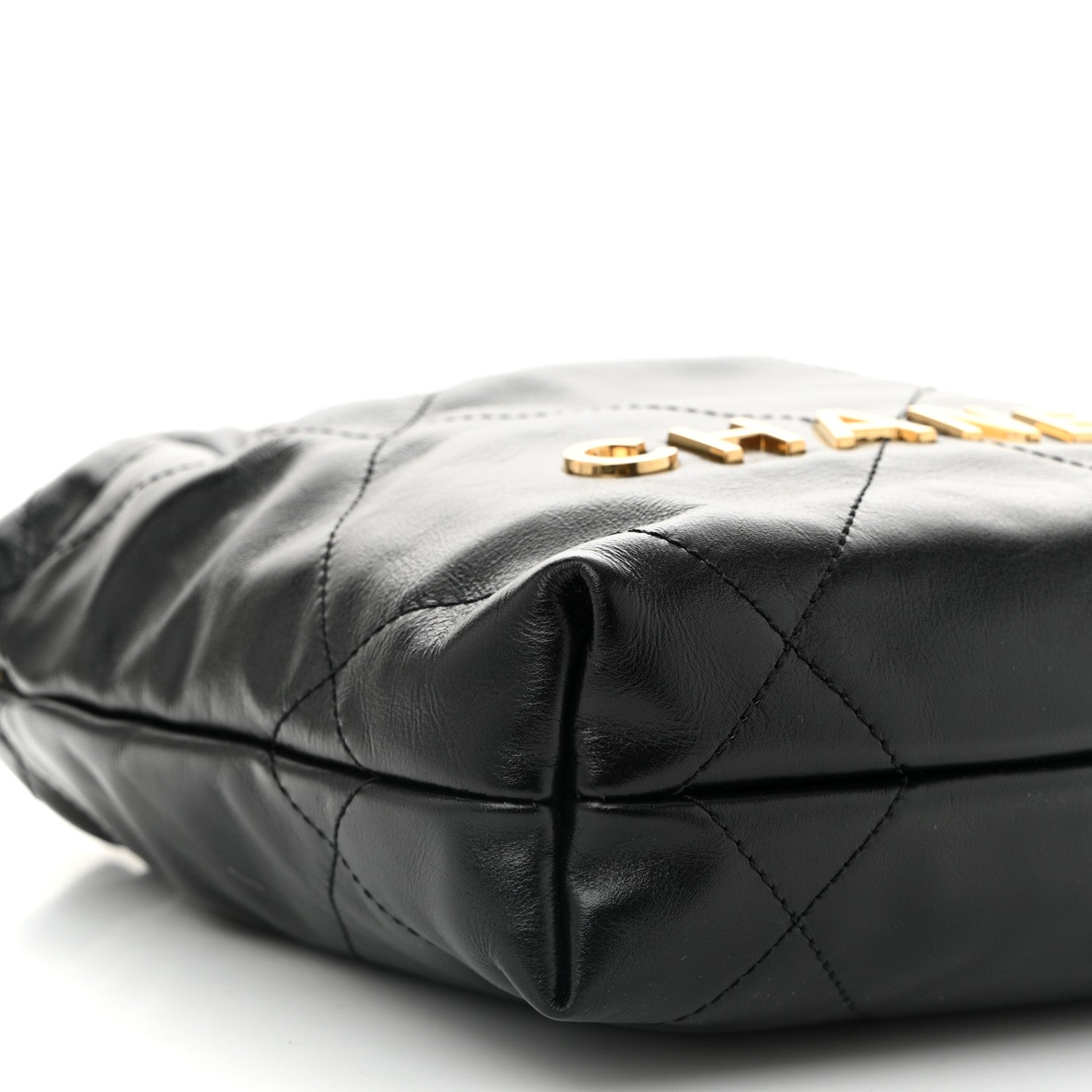 Chanel Shiny Calfskin Quilted Pearl CC Chain Mini Chanel 22 Black 9 of 10