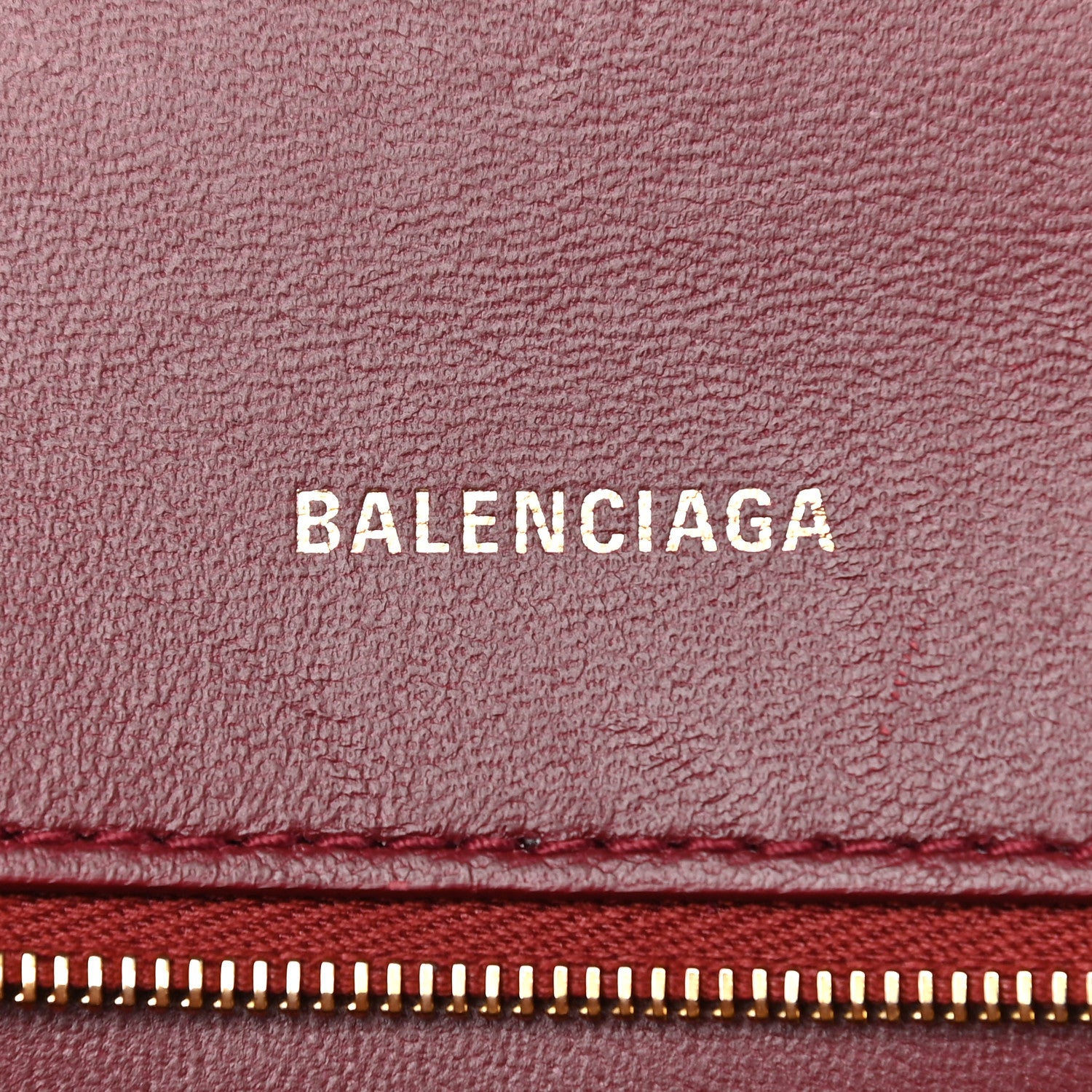 Balenciaga Grained Calfskin Small Hourglass Top Handle Bag Dark Red 6 of 10