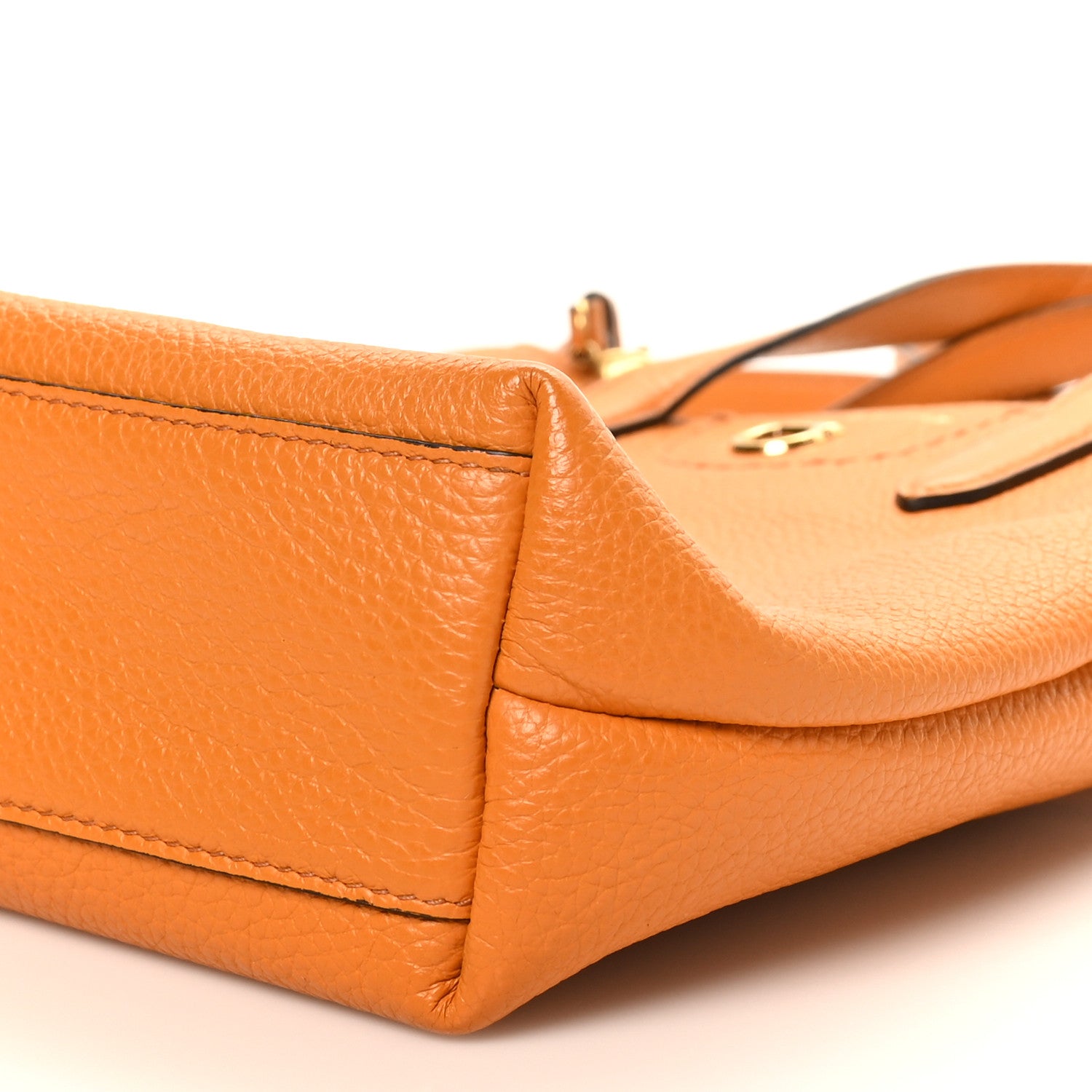 Salvatore Ferragamo Tumbled Calfskin Gancini Mini Bag Olivello 9 of 9