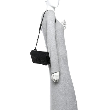 Saint Laurent Crinkled Calfskin Matelasse Monogram Niki Body Bag Black 2 of 11