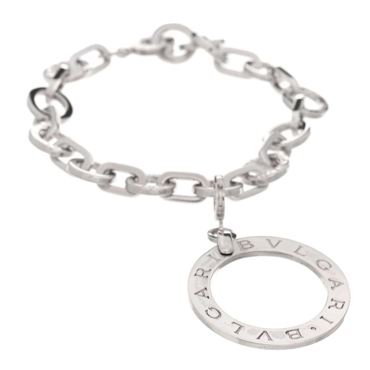 Sterling Silver BVLGARI BVLGARI Link Charm Bracelet