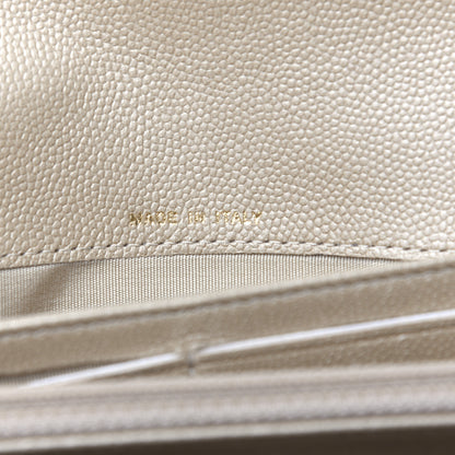 Chanel Metallic Caviar Quilted Large Boy Gusset Flap Wallet Gold 7 of 9