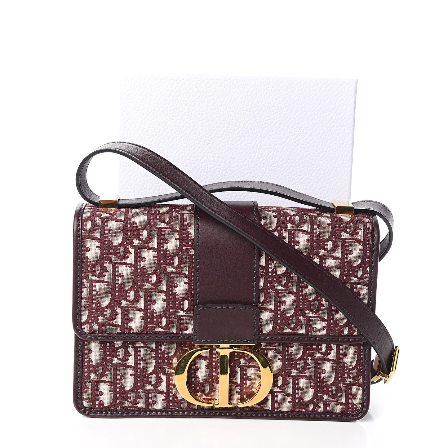 Oblique 30 Montaigne Flap Bag Burgundy
