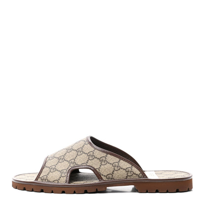 Gucci GG Supreme Monogram Granada Kid Mens Lug Sole Slide Sandals 9.5 Beige New Acero 1 of 9