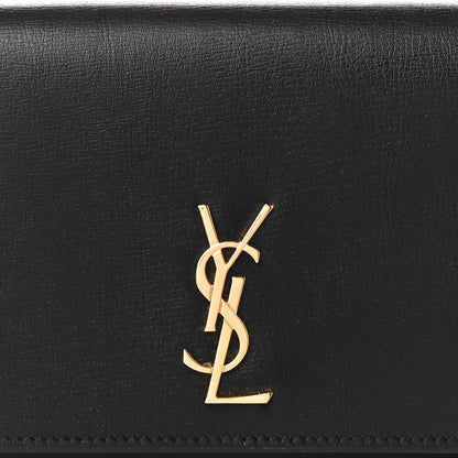 Saint Laurent Smooth Calfskin Monogram Phone Holder Crossbody Black 7 of 10