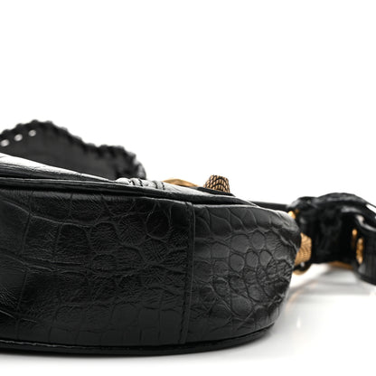 Balenciaga Extra Supple Calfskin Crocodile Embossed Le Cagole Shoulder Bag XS Black 11 of 11