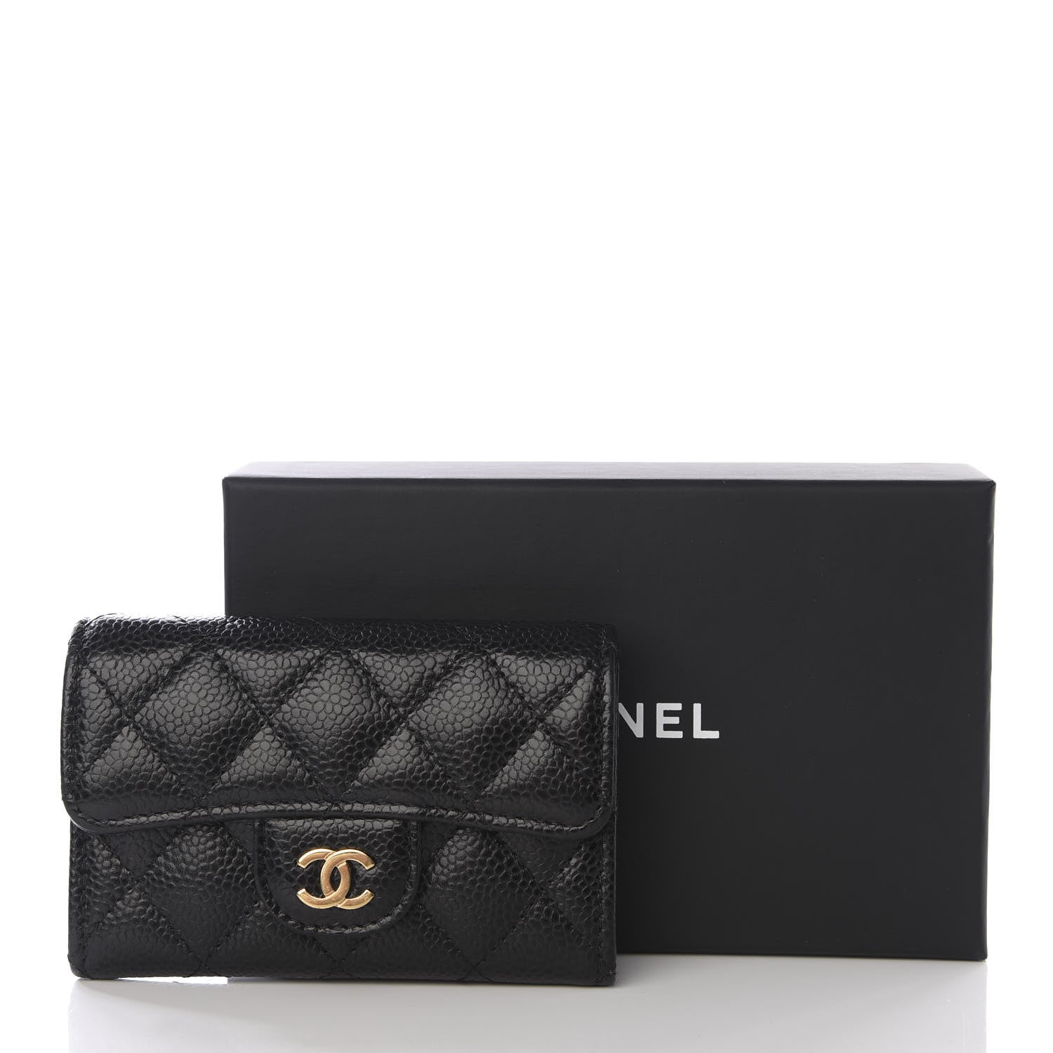 Chanel Caviar Quilted Flap Card Holder Black 8 of 8