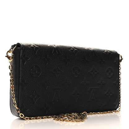 Louis Vuitton Empreinte Pochette Felicie Chain Wallet Black 4 of 10