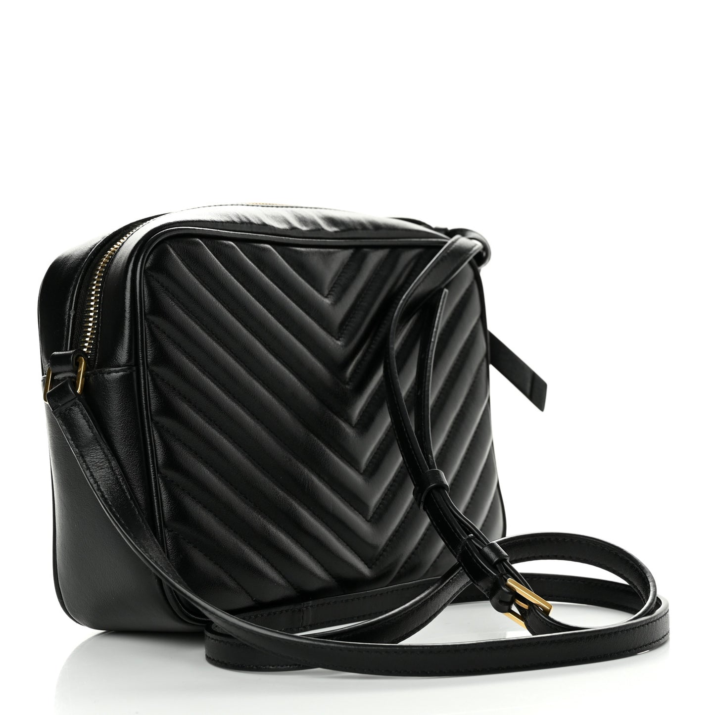 Calfskin Matelasse Monogram Lou Camera Bag Black