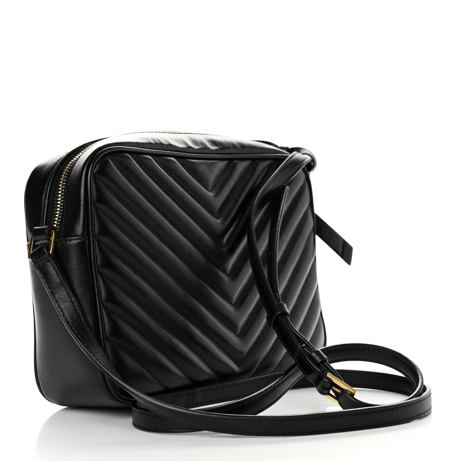 Saint Laurent Calfskin Matelasse Monogram Lou Camera Bag Black 3 of 14