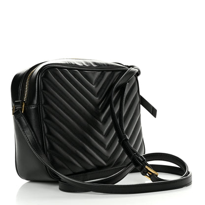 Saint Laurent Calfskin Matelasse Monogram Lou Camera Bag Black 3 of 14