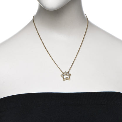 Chanel Metal Resin Star CC Necklace Silver Gold 2 of 6