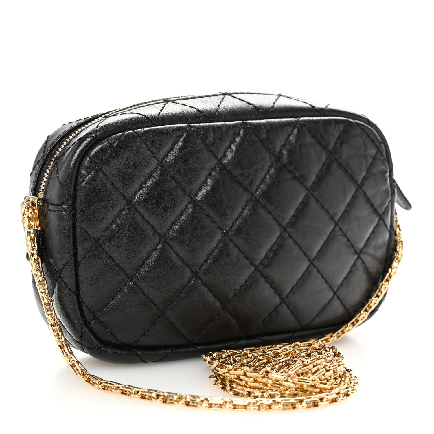 Chanel Aged Calfskin Quilted Mini Reissue Camera Case Black 3 of 11