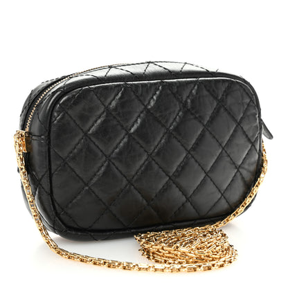 Chanel Aged Calfskin Quilted Mini Reissue Camera Case Black 3 of 11