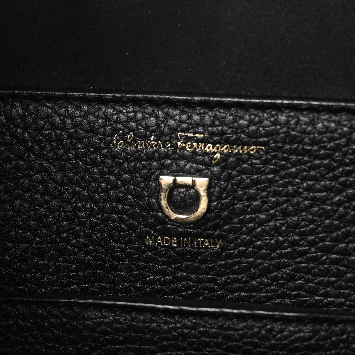 Salvatore Ferragamo Calfskin Reverse Hobo Black 6 of 10