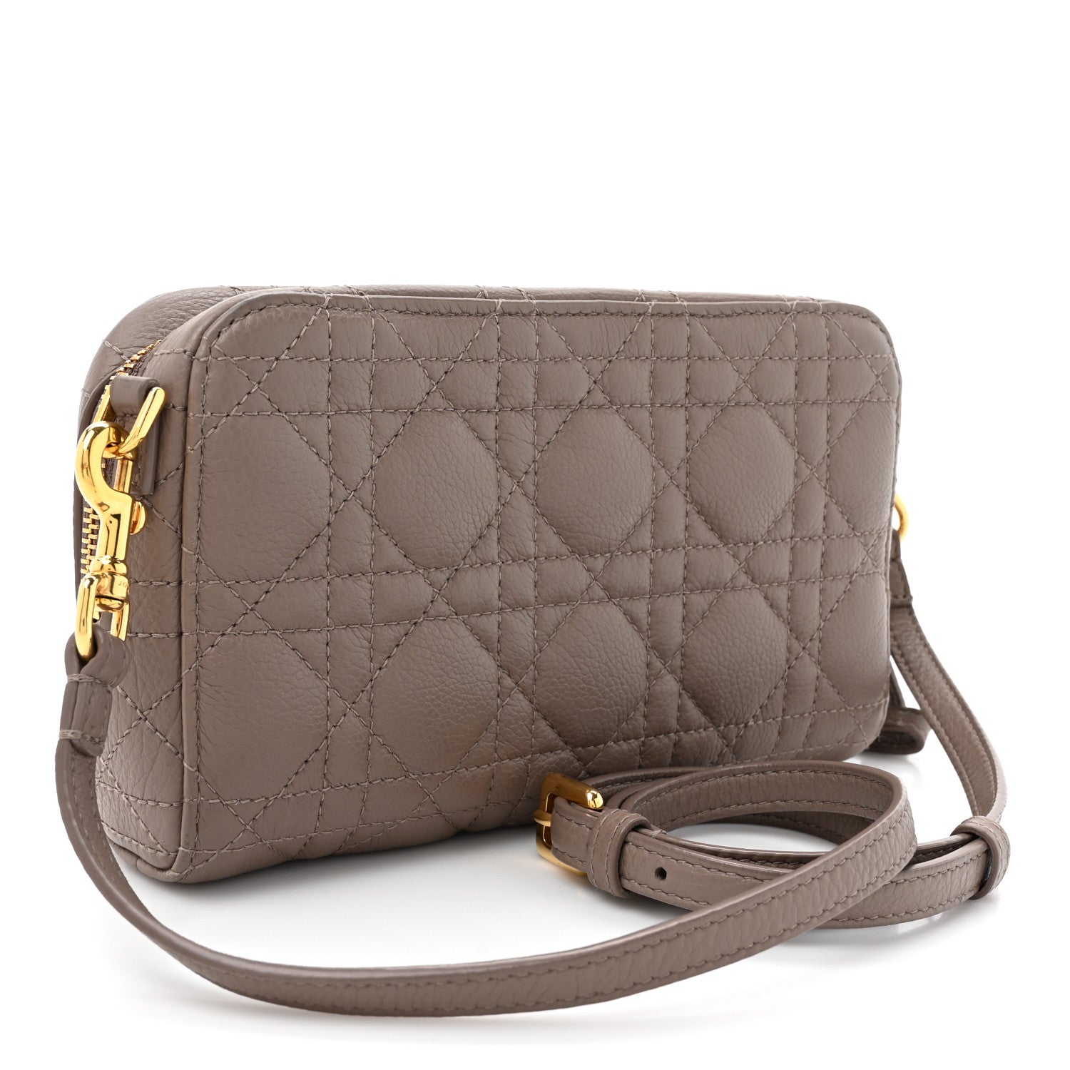 Christian Dior Supple Calfskin Caro Double Pouch Warm Taupe 3 of 16