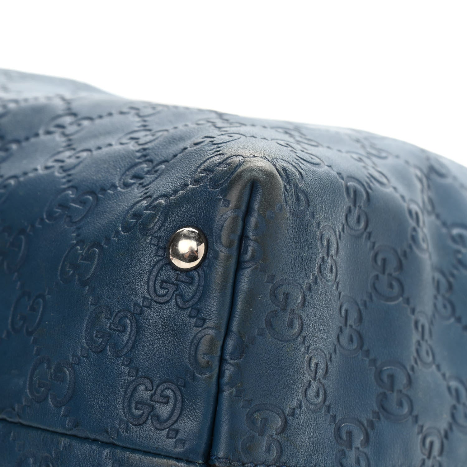 Gucci Guccissima Medium Icon Bit Tote Blue 11 of 23