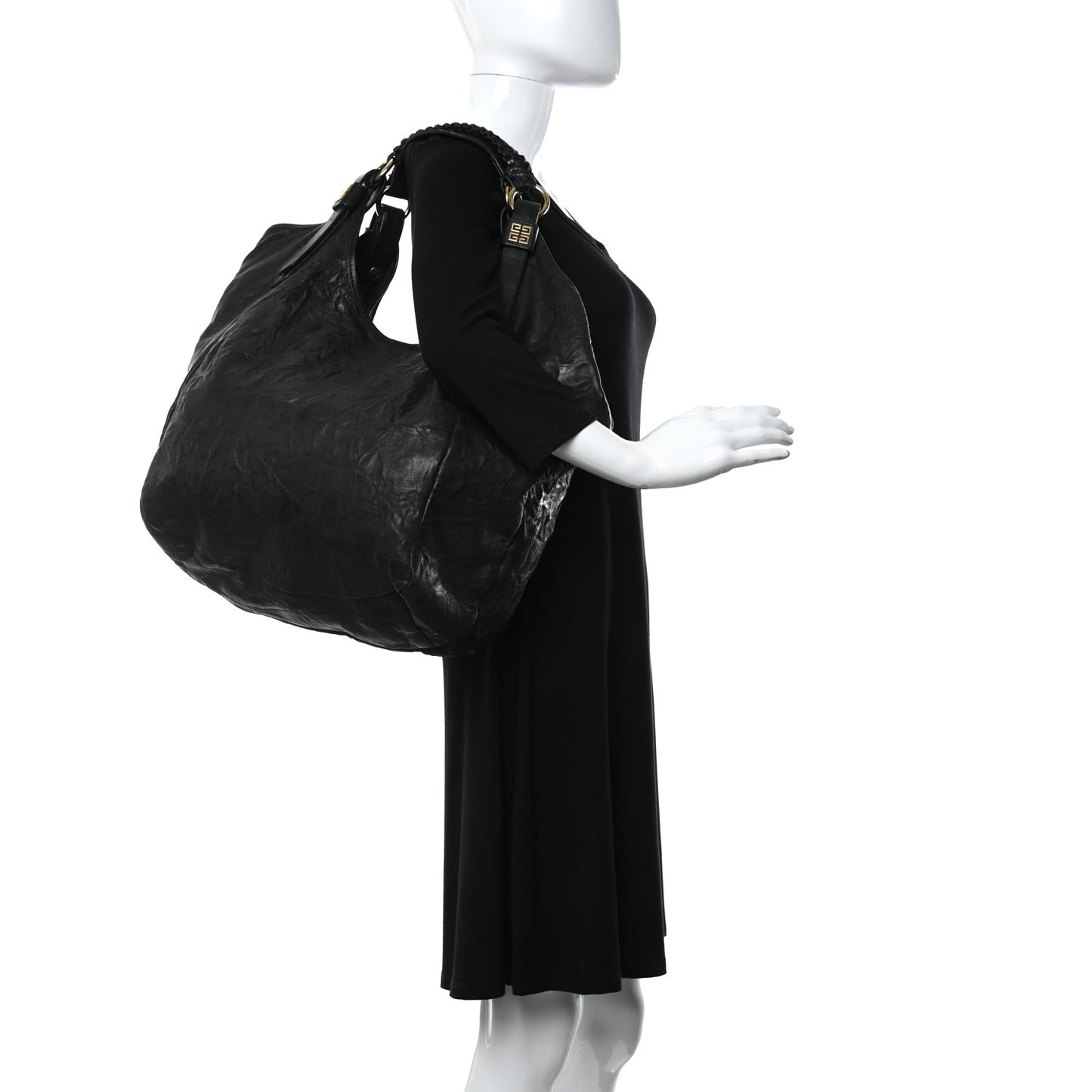 Tumbled Sheepskin Hobo Black