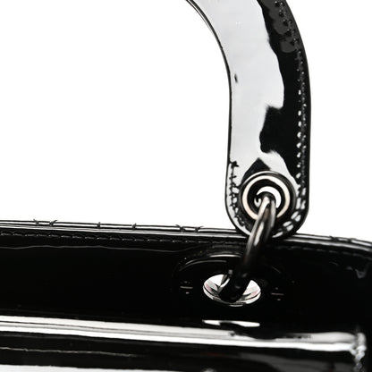 Christian Dior Ultraglossy Patent Cannage Small Lady Dior Black 10 of 10