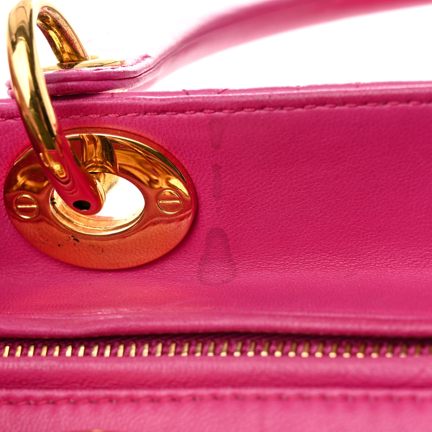 Christian Dior Lambskin Cannage Medium Lady Dior Pink 11 of 30