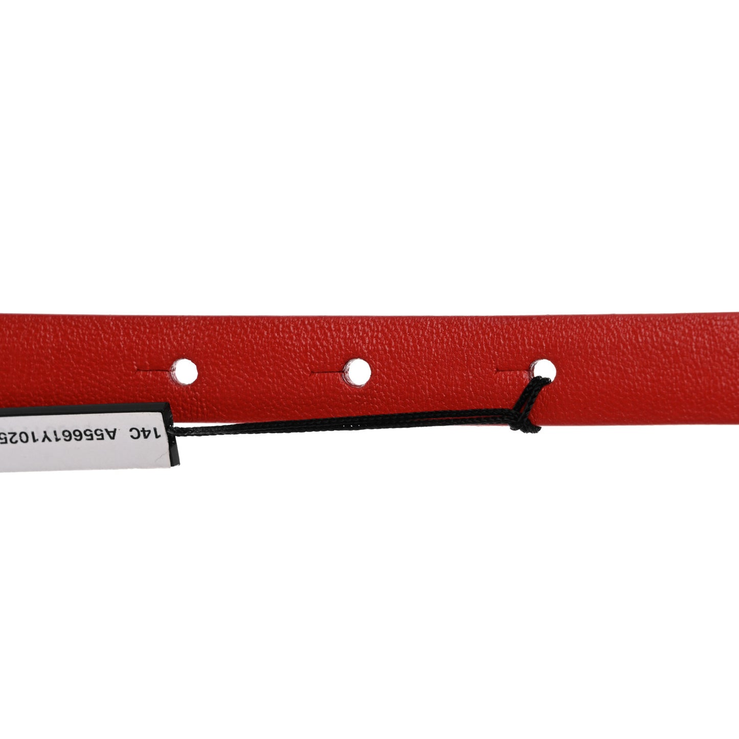 Calfskin Crystal CC Skinny Belt 80 32 Red
