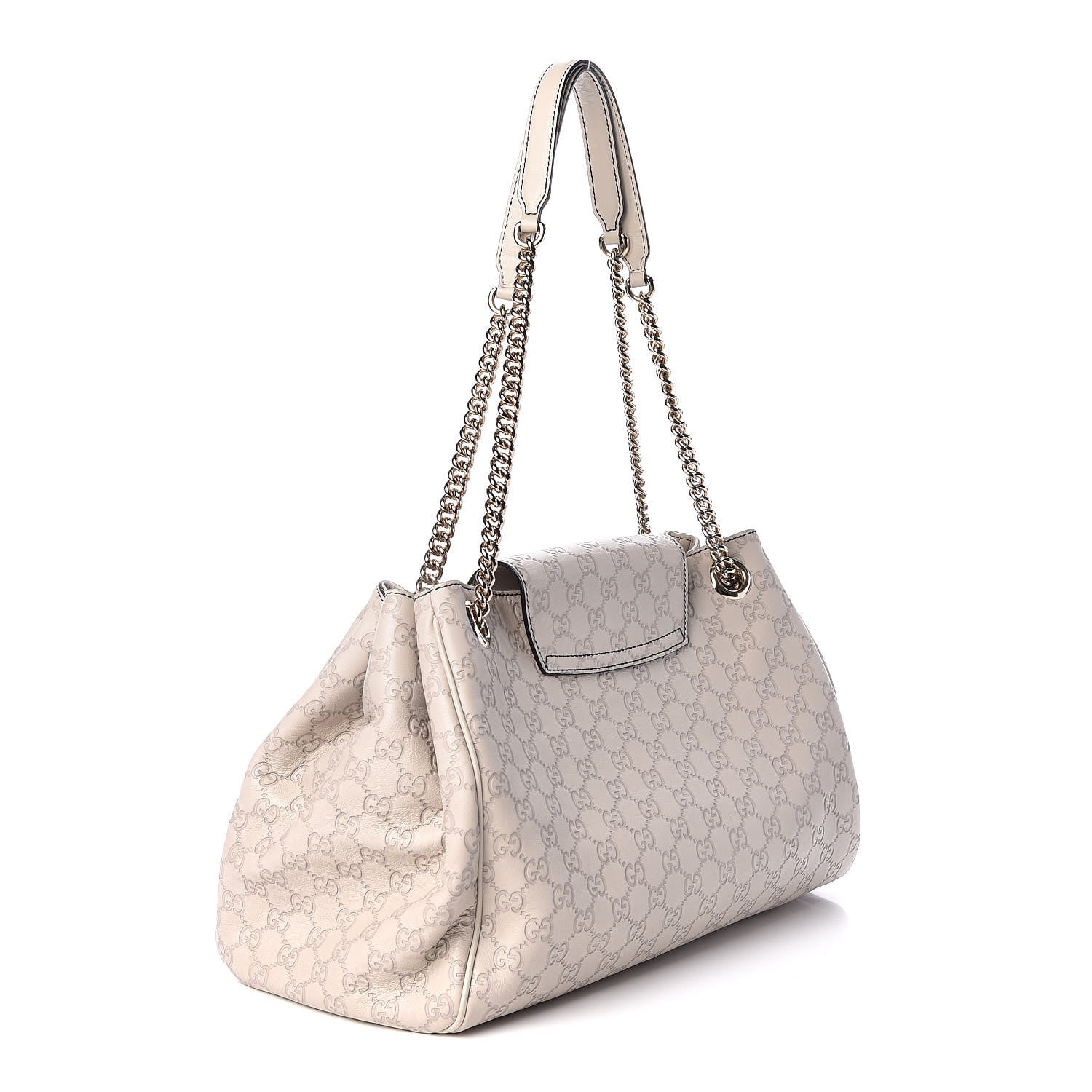 Gucci Guccissima Signature Medium Emily Shoulder Bag Mystic White 3 of 10