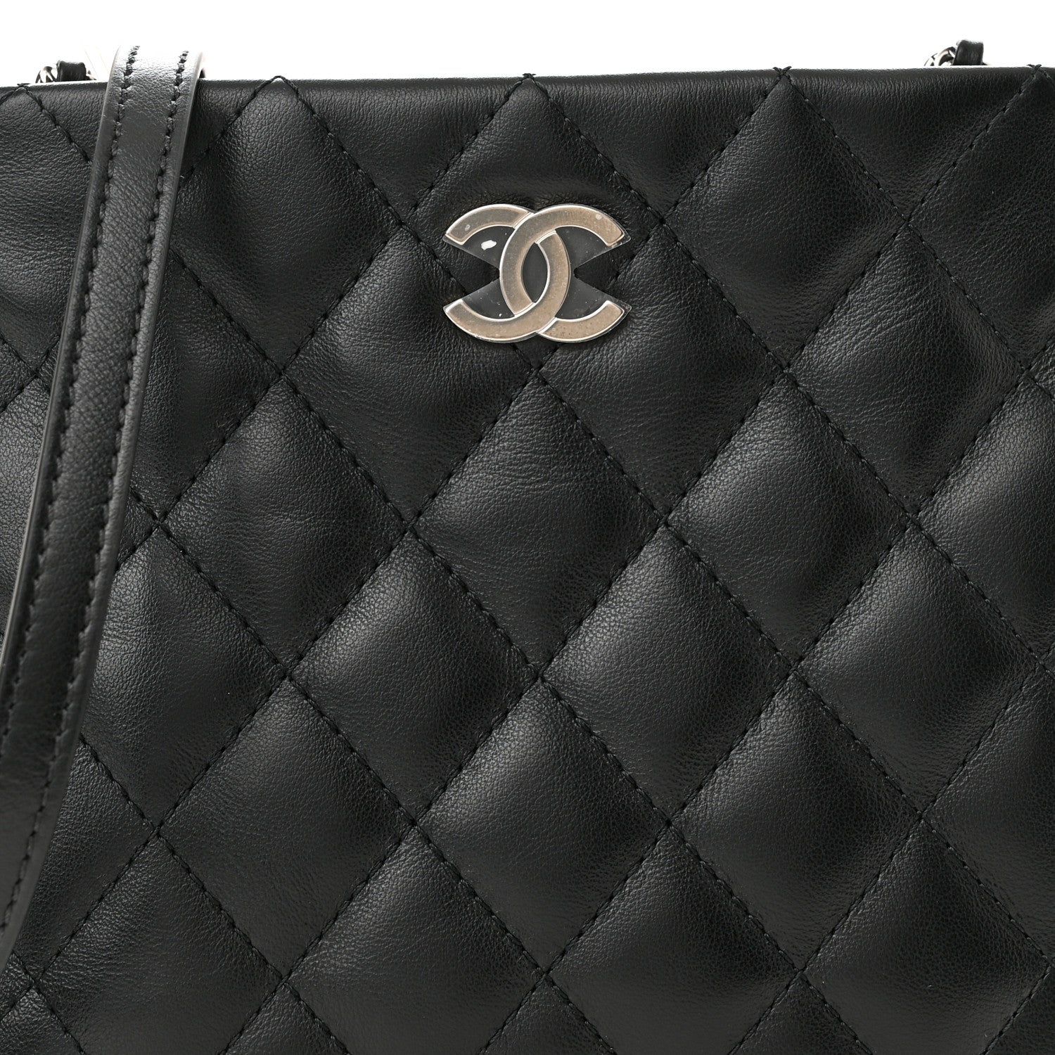 Chanel Lambskin Quilted Crossbody Bag Black 9 of 11