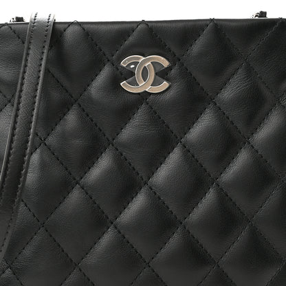 Chanel Lambskin Quilted Crossbody Bag Black 9 of 11