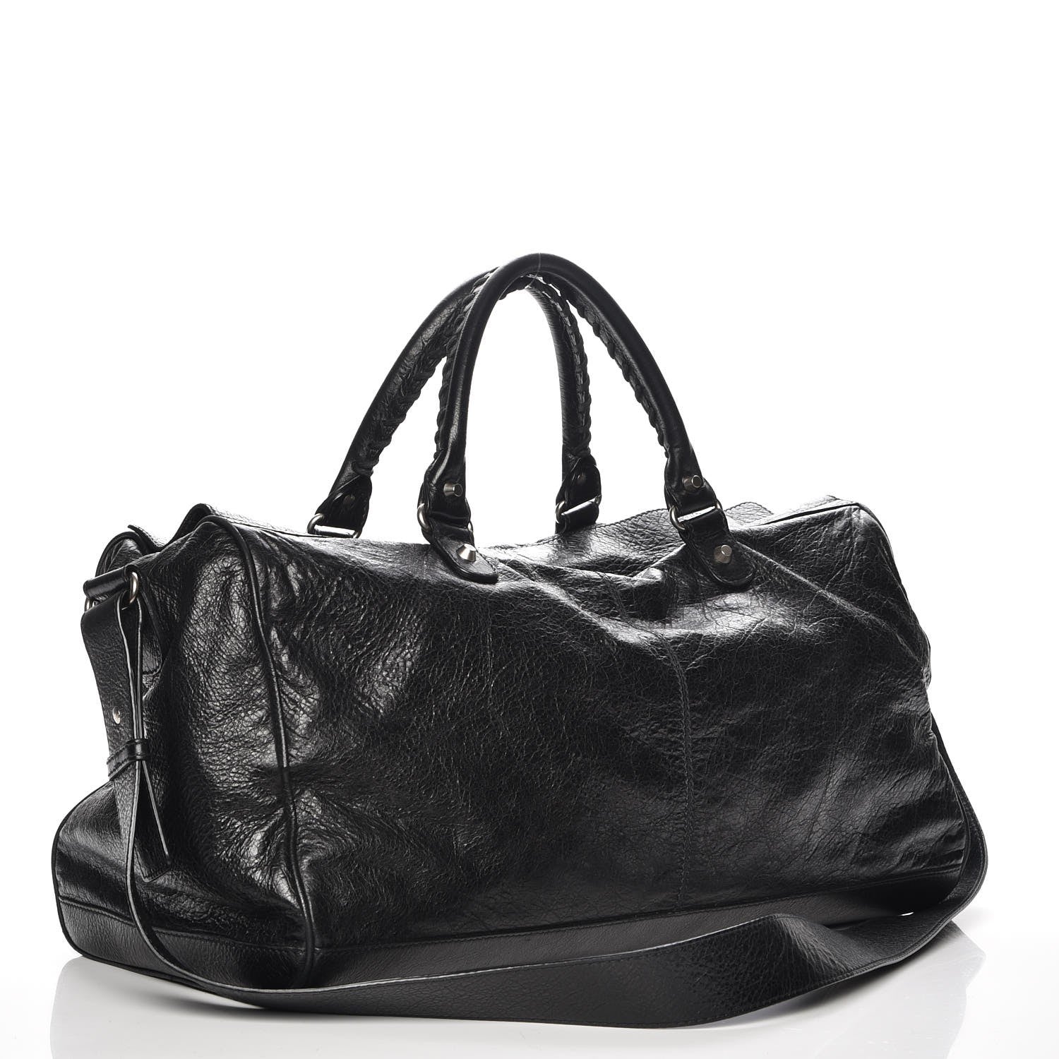 Balenciaga Agneau Classic Hardware S Squash Boston Black 223913