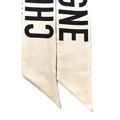 Christian Dior Silk 30 Montaigne Mitzah Scarf Black White 4 of 4