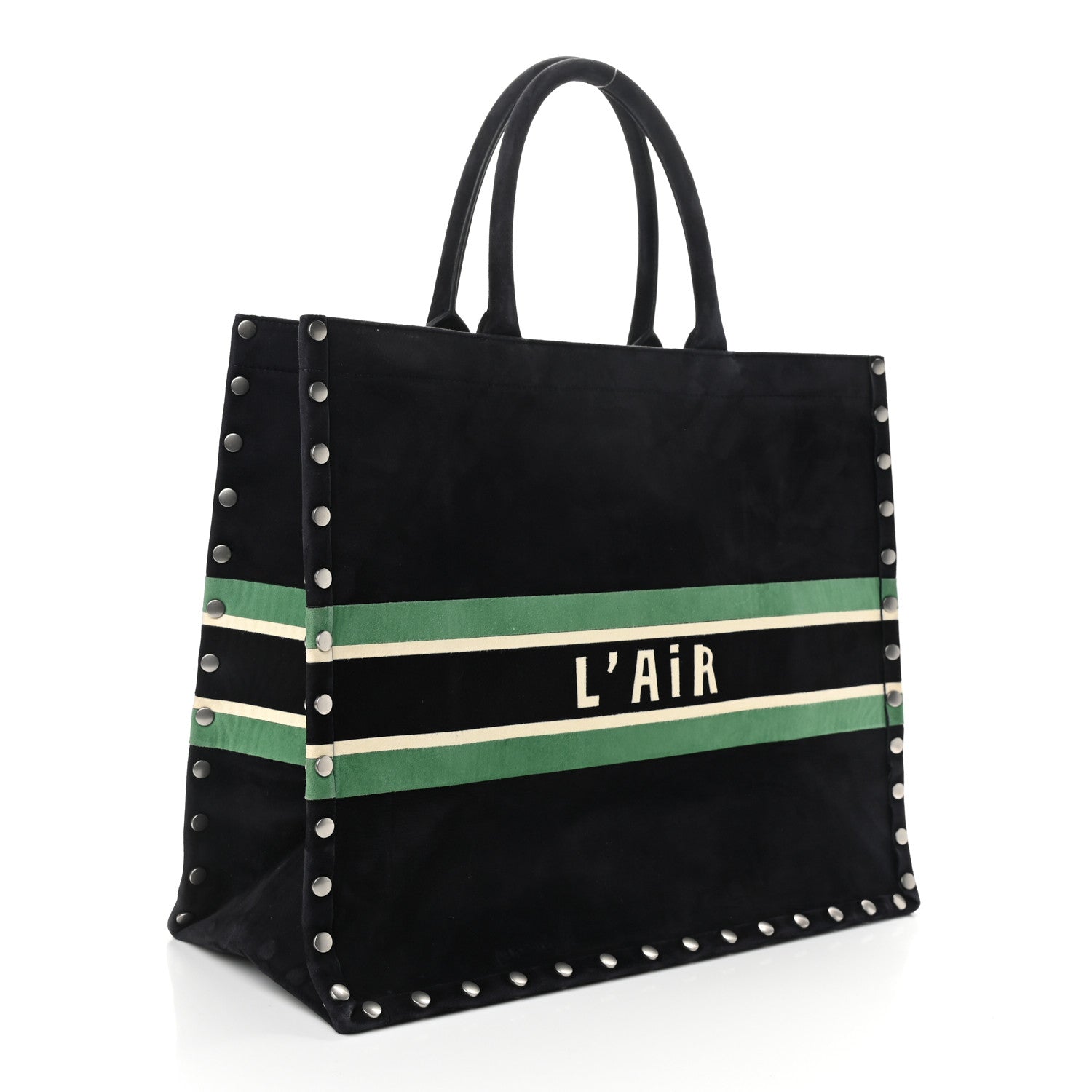 Christian Dior Suede Large L'Air Book Tote Black 3 of 10