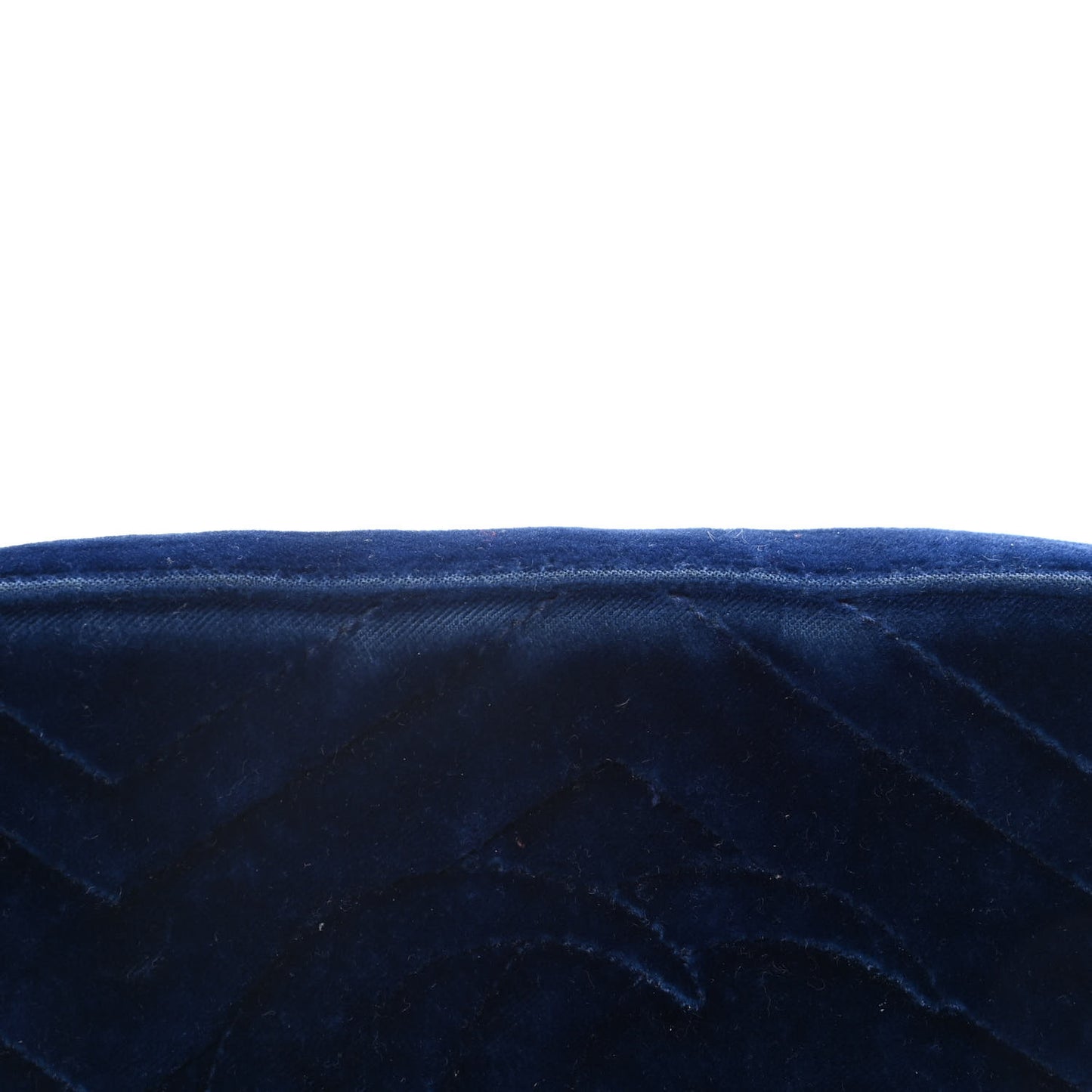 Velvet Matelasse Small GG Marmont Chain Shoulder Bag Cobalt