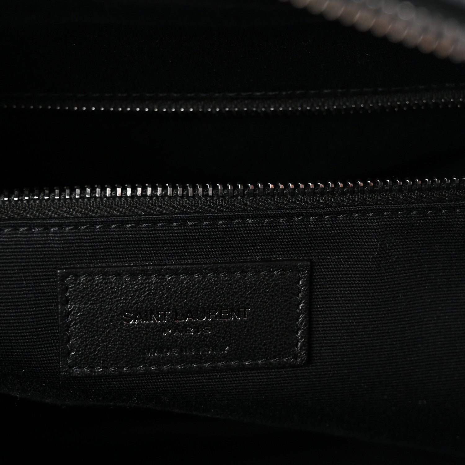Saint Laurent Calfskin Medium Miles Logo Bowler Duffel Bag Black 6 of 9