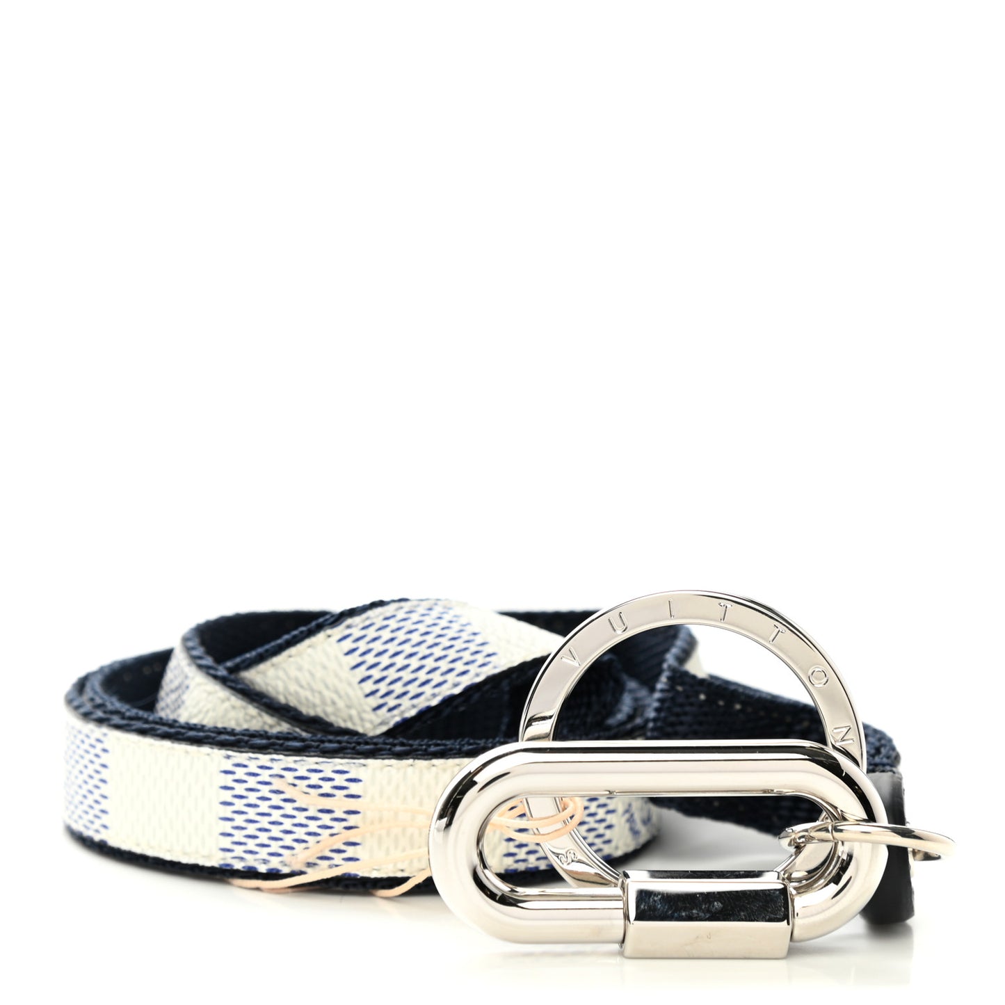 Damier Coastline Lanyard Key Holder White